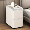 Mesita de noche ultradelgada de madera maciza, de alta gama, lujo ligero, para uso doméstico, mueble lateral para dormitorio pequeño, armario de almacenamiento simple y moderno