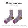 Calcetines Originales Renacimiento para Mujer Calcetines de Seda Brillante de Rayas Verticales Calcetines de Rizo de Seda Plateada para Mujer Plateado Cebolla Nacarado