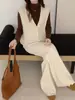 Chaleco Cardigan sin Mangas de Punto para Mujer de Primavera y Otoño, Chaqueta Corta Chic, Chaleco Suéter de Punto Suave