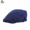 Sombrero de algodón al por mayor estilo británico para hombre color sólido lengua de pato gorra hacia adelante boina de pintor para mujer JDBLM-75