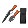 Faca Dobrável de Exterior com Logo Personalizado Transfronteiriço Yangjiang com Bainha Faca Dobrável Ak com Lanterna Faca Tática de Autodefesa com Lanterna Dobrável