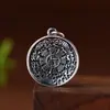 Colgante Rey Ciervo Dorado de Plata S925 Estilo Vintage Nueve Palacios con Doce Signos del Zodiaco y Diez Símbolos Auspiciosos, Joyería de Plata Estilo Chino