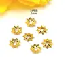 Pacote de ouro 18k floco de neve metal flor chapéu pétalas joias DIY pulseira contas suporte de contas espaçador areia dourada acessórios
