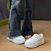 2025 primavera zapatos blancos pequeños nuevo estilo coreano ins estudiantes universitarias suela gruesa para aumentar la altura zapatos deportivos de tabla casual calle HB609
