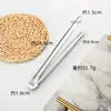 Pinzas para Hielo de Acero Inoxidable 304 al por Mayor, Uso en Hotel y Hogar, Pinzas Engrosadas Dentadas para Cubo de Hielo, Horneado, Comida Cocida, Barbacoa, Pinzas para Toallas