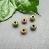 Cuentas redondas de piedra natural de 8 mm con agujero grande, cuentas sueltas con agujero pasante de 3 mm, para ensartar pulseras DIY, accesorios de manualidades para joyería hecha a mano
