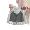 Top Floral de Moda Estilo Coreano para Niñas, Nuevo Otoño 2026, para Bebés, Diseño Súper Lindo de Dos Piezas Falsas