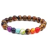 Pulseira de Pedras Vulcânicas Coloridas de 8mm Mais Vendida da Amazon Pulseira de Ágata de Pinho Branco com Contas para Homens e Mulheres Europeus e Americanos