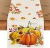 Bandera de Mesa Americana Nórdica Transfronteriza de Otoño Acción de Gracias Calabaza Hoja de Arce Tela Bandera de Mesa Mesa de Centro Sala de Estar Comedor Bandera de Mesa Decorativa