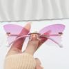 Novos Óculos de Sol Metálicos Borboleta Infantil Sem Aro Transfronteiriços para Meninos e Meninas Viagem Lazer Óculos de Sol Decorativos Óculos de Sol Personalizados