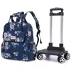 Mochila Nova com Rodinhas Bolsa Escolar Roda Universal Multifuncional Grande Capacidade Mochila Masculina Preta Viagem Embarque Mala