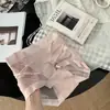 Bragas Sexy de Encaje Semi-Transparentes de Cintura Alta para Mujer, Control de Abdomen, Secado Rápido, Hilo Dental, Entrepierna de Seda de Morera para Mujer