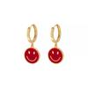 2021 Nuevo Estilo Sencillo Combinan con Todo Lindos Aretes de Carita Sonriente Hebilla para Oreja Modernos Combinan con Todo Estilo Coreano Aretes para Niñas