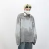 Suéter perezoso retro estilo americano de color degradado grueso suéter para hombre suelto nicho abrigo de otoño e invierno jersey japonés