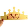 Novo Chapéu de Aniversário Coroa Dobrável para Crianças e Adultos Celebridade da Internet Suprimentos Decorativos para Crianças de Um Ano Chapéu de Aniversário Atacado