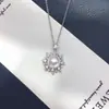 Colgante de Perla de Agua Dulce Natural Estilo Seiko Zhuji con Diamantes y Collar de Perlas Girasol de Alta Gama para Mujer Venta al por Mayor