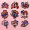 Broche Insígnia de Órgão Médico Personalizado Decoração de Coração Acessório para Mochila Ensinando Arte Pequeno Presente para Estudantes de Medicina