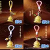 Pingente de Celular e Chaveiro de Ouro Puro 999 Buda Bebê com Lótus Dourado Buda Sorridente para Pingente de Segurança Lembrança Cultural e Criativa