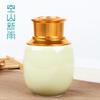 Kongshan Lluvia Larga Celadón de Longquan Tetera Pequeña Portátil de Viaje Tetera de Cerámica Sellada Grabado de logo