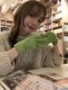 Lindos Guantes Cortos de Punto con Lazo de Amor con Pedrería Caliente para Estudiante Otoño e Invierno Estilo Coreano Ins para Exterior Viajar Montar Mujeres