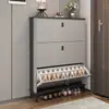 Zapatero Ultrafino para Entrada del Hogar, a Prueba de Polvo, Gran Capacidad, Estilo abatible, Gabinete de Pasillo de Lujo Ligero, Zapatero de Almacenamiento Moderno y Sencillo