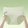 Pantaletas Jacquard Antibacterianas de Algodón Puro 10A para Niñas, Seda de Morera, Entrepierna Extendida, Sin Costuras, Tallas Grandes, Cintura Media-Alta, Bragas que se Ajustan a la Cadera
