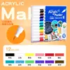 Marcadores Acrílicos, Opacos y Apilables por Color, Específicamente para Estudiantes de Primaria, Plumas de Acuarela de Colores para Manualidades Infantiles con Puntas Duras