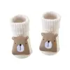 Calcetines para Niños Otoño Nuevos Estilo Coreano Bordados Muñeca Calcetines para Bebé Antideslizantes Suelo de Goma Calcetines para Bebé