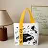 Nova Moda Desenho Animado Bolsa de Lona Grossa Bolsa de Ombro Bolsa de Estudante Bolsa de Armazenamento para Viagem de Primavera Bolsa de Lona Ins