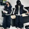 Conjunto de tres piezas para niñas de otoño, casual, con rayas, capa base de algodón y pantalones de trabajo, pantalones largos de pierna ancha para niños mayores