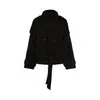 Nueva chaqueta de otoño transfronteriza de estilo europeo y americano, resistente, holgada, de doble botonadura, color liso, abrigo de moda de la fábrica de origen