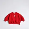 Sudaderas de Estilo Coreano para Niños de Otoño e Invierno para Navidad y Año Nuevo, Ropa de Invierno para Niños y Niñas, Ropa Festiva para Niños Bordada con Papá Noel y Ciervos