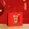 Bolsas da Sorte de Ano Novo de Alta Qualidade em Estoque, Impermeáveis, Espessadas, Tridimensionais, Sacolas Tote Publicitárias Promocionais, Bolsas de Mão de Lona Vermelha