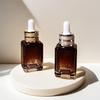 Em estoque novo 30ml pequeno frasco marrom fundo grosso quadrado frasco de essência marrom 15g creme para os olhos frasco de cuidados com a pele