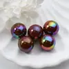 Versátil Colorido Contas Soltas Macaron Contas Redondas Alto Brilho Colorido Contas Acrílicas Artesanal DIY Pulseira de Contas Acessórios