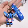 Llavero de Puntada de Alta Calidad Muñeca de Plástico Suave PVC Creativo Lilo y Stitch Colgante para Llave de Coche Regalo