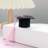 Mini sombrero de graduación de fieltro con borde cruzado, sombrero de graduación de soltero, mini sombrero de doctor, decoración navideña de graduación, sombrero de graduación para fiesta.