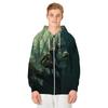 Camisa con cremallera para hombre, suéter con capucha y estampado de Halloween, cárdigan deportivo informal, moda europea y americana transfronteriza de Amazon