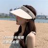 OVANCY Sombrero de Sol Japonés con Sombreado Fuerte Anti-UV para Mujer, Sombrero de Sol de Verano Anti-UV con Ala Grande para Sombreado Facial, Sombrero Calado