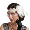 Anos 1920 Tiara Retro de Pena Preta Jeep Vila Apresentação de Palco Faixa de Cabelo Acessórios de Cabelo Tiara