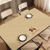 Mantel de mesa impermeable y a prueba de aceite, no lavable, resistente al calor, protector de mesa aislado, mantel rectangular de cuero de alta gama para mesa de café