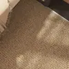 Tapete de entrada simples para uso doméstico, fácil de limpar, capacho raspador de sujeira, tapete de sisal artificial, capacho de laço de abacaxi