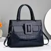 Bolso de Mujer Taizhou Cuero Brillante Patrón de Cocodrilo Bolso de Mano Versátil Bolso para Mamá de Moda Bolso Grande de Hombro Cruzado Bolsos