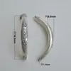 Tailandia Chiang Mai Tubo Curvo de Plata Hecho a Mano Tubo Delgado Liso Tubo Pequeño Tallado Pulsera Collar Joyería de Plata DIY Accesorios