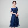 Vestido de Noche de Comercio Exterior 2026 Nuevo Estilo Japonés y Coreano Elegante Temperamento Anfitrión Longitud Media Vestido para Fiesta de Graduación Banquete