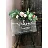 Sinal de boas-vindas de acrílico para casamento com vento, sinal de água transparente para casamento, sinal de boas-vindas para banquete de noivado, sinal de festa