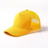 Gorra de malla de cinco paneles de algodón puro transfronteriza de Amazon con visera rígida, en stock, con logo impreso, transpirable, parasol para exteriores, snapback, artículo popular