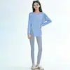 Moletom Esportivo de Manga Longa Plus Size para Mulheres, Primavera e Verão, Camiseta de Yoga, Modelagem Solta para Fitness, Corrida, Treinamento, Roupa de Yoga