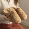 Chinelos Peludos Femininos 2026 para Outono e Inverno, Aquecimento para Casa, Forrados com Fleece, Solado Macio para Interior, Chinelos de Algodão Antiderrapantes para Homens
