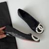Zapatos Planos para Mujer Estilo Chanel de Boca Ancha con Lazo, Tacón Oculto, Suela Plana, Zapatos de Ballet, Entrega en 48 Horas
